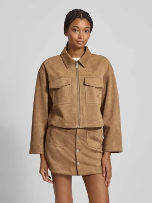Kurtka o kroju oversized z imitacji zamszu model ‘STINA’ Only