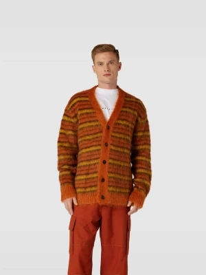 Kurtka o kroju oversized z mieszanki moheru Marni Pomarańczowy
