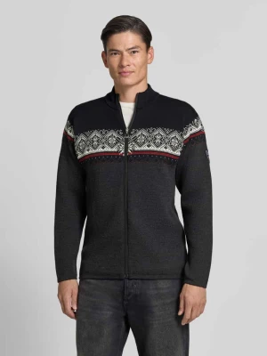kurtka o kroju regular fit z czystej wełny model 'Moritz' Dale of Norway Antracytowy melanż