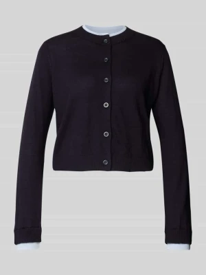 Kurtka o kroju regular fit z dzianiny z czystej wełny model ‘FOCE’ MAX&Co.