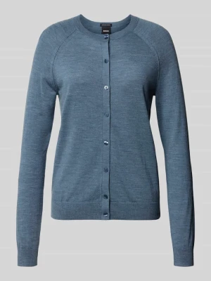 Kurtka o kroju regular fit z dzianiny z czystej żywej wełny model ‘FONAMI’ Boss