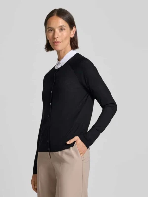 Kurtka o kroju regular fit z dzianiny z czystej żywej wełny model ‘FONAMI’ Boss