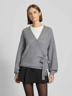 Kurtka o kroju regular fit z dzianiny z dodatkiem wełny model ‘MALOU’ Pieces