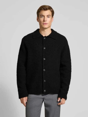 Kurtka o kroju regular fit z dzianiny z mieszanki wełny model ‘LOYD’ Selected Homme