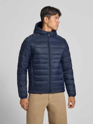 kurtka o kroju regular fit z efektem pikowania model 'Kingsley' Jack&Jones Granatowy