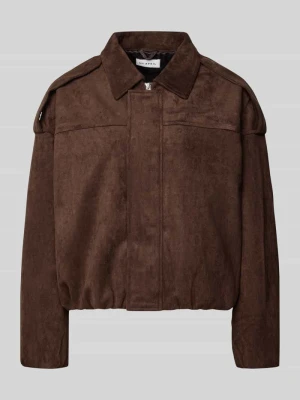 Kurtka o kroju regular fit z imitacji skóry model ‘Katie’ OH APRIL