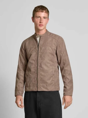 Kurtka o kroju regular fit z imitacji skóry model ‘MIKE’ Only & Sons