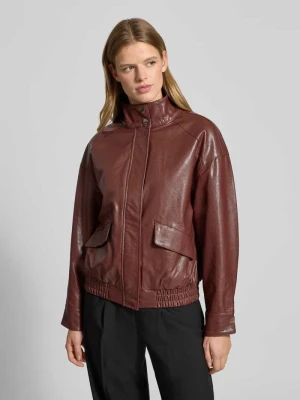 Kurtka o kroju regular fit z imitacji skóry z mieszanki wiskozy model ‘JULIA’ Only