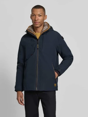 kurtka o kroju regular fit z kapturem model 'SNOWPACK' PME Legend Granatowy