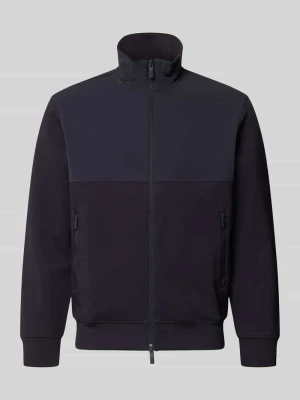 kurtka o kroju regular fit z mieszanki bawełny model 'FELPA' Armani Exchange Granatowy
