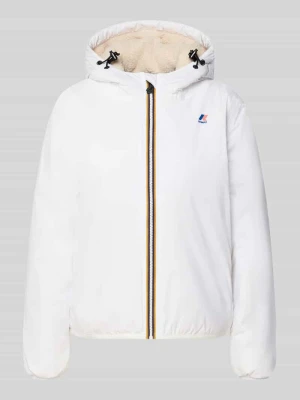 kurtka o kroju regular fit z nadrukiem z logo model 'CLAUDETTE' K-way Biały