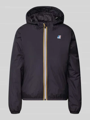 kurtka o kroju regular fit z nadrukiem z logo model 'CLAUDETTE' K-way Czarny