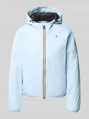 kurtka o kroju regular fit z nadrukiem z logo model 'CLAUDETTE' K-way Jasnoniebieski