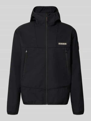 kurtka o kroju regular fit z nadrukiem z logo Napapijri Czarny