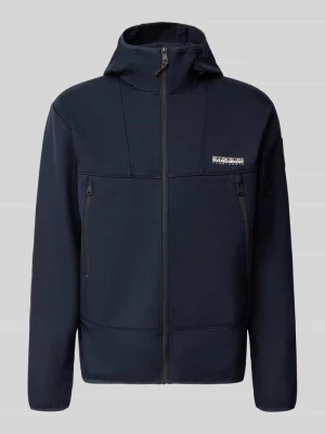 kurtka o kroju regular fit z nadrukiem z logo Napapijri Granatowy
