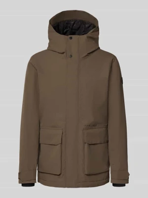 kurtka o kroju regular fit z naszywanymi kieszeniami model 'Liam' Didriksons Ciemnobrązowy