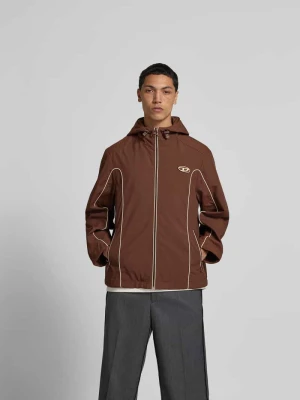 Kurtka o kroju regular fit z naszywką z logo Diesel Jasnobrązowy