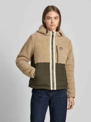 kurtka o kroju regular fit z obszyciem futerkiem Superdry Beżowy