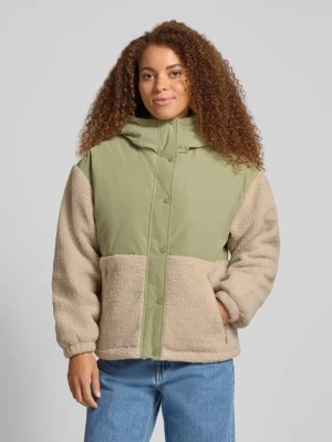 Kurtka o kroju regular fit z obszyciem ze sztucznego futra model ‘Blocking’ Mazine