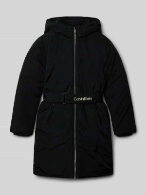 Kurtka o kroju regular fit z wyhaftowanym logo model ‘Belted’ Calvin Klein Jeans