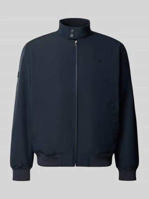 kurtka o kroju regular fit z wyhaftowanym logo model 'HARRINGTON' Superdry Ciemnoniebieski melanż