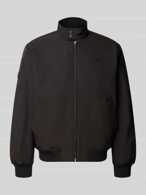 kurtka o kroju regular fit z wyhaftowanym logo model 'HARRINGTON' Superdry Czarny