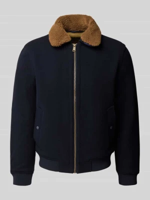 kurtka o kroju regular fit z wykładanym kołnierzem i zamkiem błyskawicznym Jack&Jones Granatowy