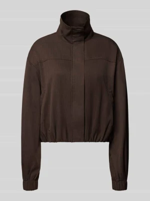 kurtka o kroju regular fit ze stójką model 'Felicity' NEO NOIR Ciemnobrązowy