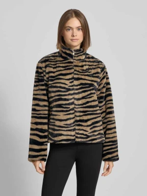 Kurtka o kroju regular fit ze zwierzęcym nadrukiem na całej powierzchni model ‘Seoul’ Noisy May