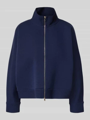 kurtka o kroju relaxed fit w imitacji dzianiny ze stójką Windsor Błękitny