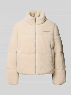 kurtka o kroju relaxed fit w imitacji futerka model 'GEORGIA' Pegador Beżowy