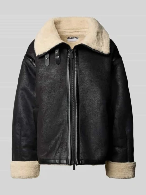Kurtka o kroju relaxed fit z dwustronnym zamkiem błyskawicznym i sztucznym futrem Jake*s Casual