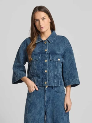 Kurtka jeansowa o kroju relaxed fit z imitacji denimu model ‘Penn’ MOS MOSH