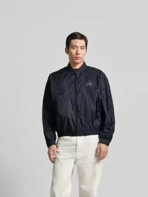Kurtka o kroju relaxed fit z nadrukiem z logo MM6 Maison Margiela Czarny