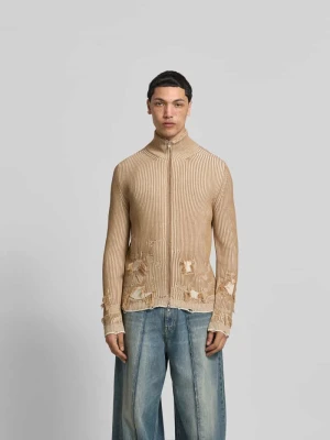kurtka o kroju slim fit w efekcie znoszenia MM6 Maison Margiela Piaskowy