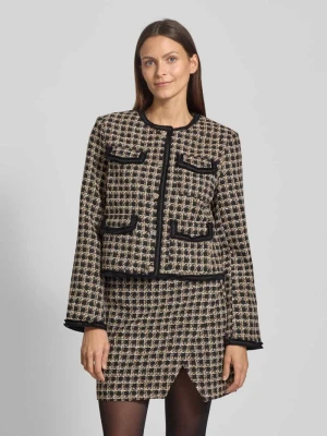 Kurtka o kroju slim fit z efektem bouclé model ‘VISMO’ YAS