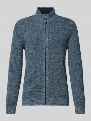 Kurtka o kroju slim fit z efektem dzianiny model ‘Mouline’ camel active