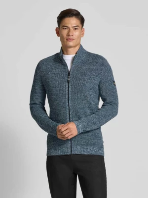 Kurtka o kroju slim fit z efektem dzianiny model ‘Mouline’ camel active