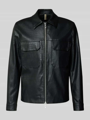 Kurtka o kroju slim fit z imitacji skóry model ‘GIUBBINO’ Antony Morato