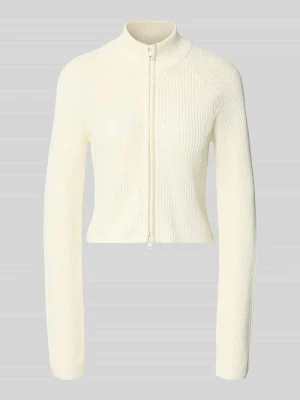 kurtka o kroju slim fit z mieszanki bawełny model 'Dara' Noisy May Piaskowy