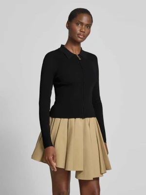Kurtka o kroju slim fit z mieszanki wiskozy Victoria Beckham Królewski niebieski