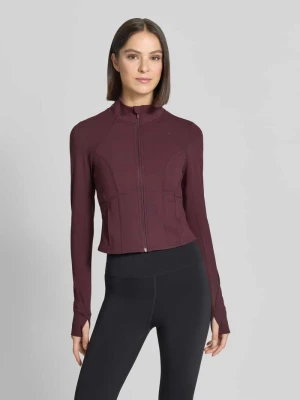 kurtka o kroju slim fit ze stójką model 'STORM' Fabletics Bordowy