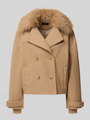 Kurtka o kroju straight fit z dwurządową listwą guzikową Monari Camel