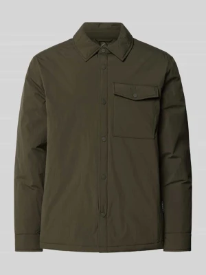 Kurtka koszulowa o kroju straight fit z wykładanym kołnierzem Closed Khaki