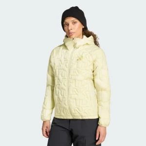 Kurtka o luźnym kroju z kapturem i izolacją Terrex Xperior PRIMALOFT Adidas Dual Yellow