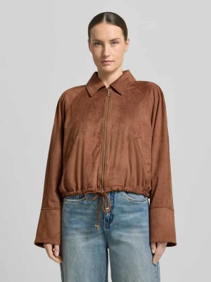 Kurtka o wyglądzie skóry z dwukierunkowym zamkiem błyskawicznym Liu Jo White