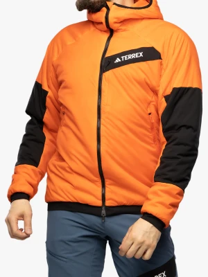 Kurtka ocieplana adidas TERREX Techrock Stretch PrimaLoft Hooded Jkt - semi impact orange/black