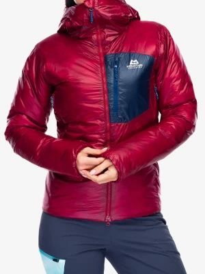 Kurtka ocieplana damska Mountain Equipment Oreus Hooded Jacket - merlot/blue