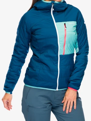 Kurtka ocieplana damska Ortovox Swisswool Piz Duan Jacket - petrol blue