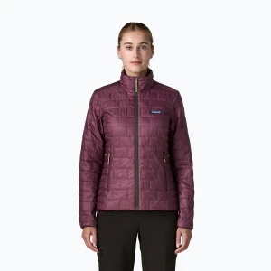 Kurtka ocieplana damska Patagonia Nano Puff berry fig Bordowy